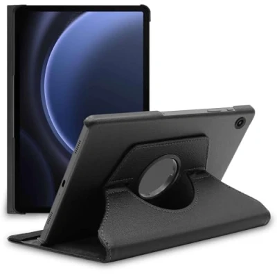 Abbildung von ebestStar Hülle für Samsung Galaxy Tab A9+ SM X210 (2023), Drehbar Schutzhülle, PU Lederhülle, Rotierende Ständer Etui, Rotating Case Cover, Schwarz