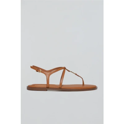 Abbildung von Polo Club Damen Riemchensandale Bianca Braun Mit Metallic Detail 37