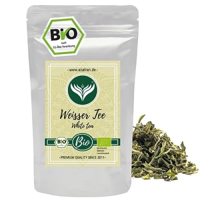 Abbildung von Azafran BIO Weißer Tee lose, Pai Mu Tan, China White Tea Peony 250g