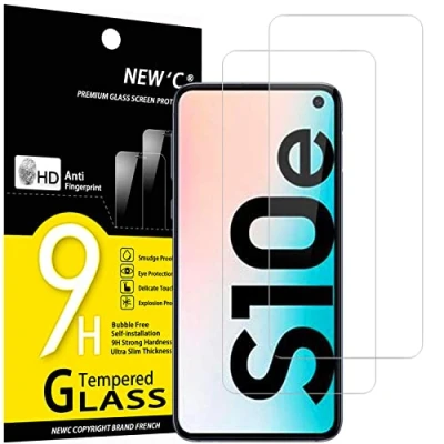 Abbildung von NEW&#039;C 2 Stück, Panzer Schutz Glas für Samsung Galaxy S10e, Frei von Kratzern, 9H Härte, HD Displayschutzfolie, 0.33mm Ultra klar, Ultrabeständig