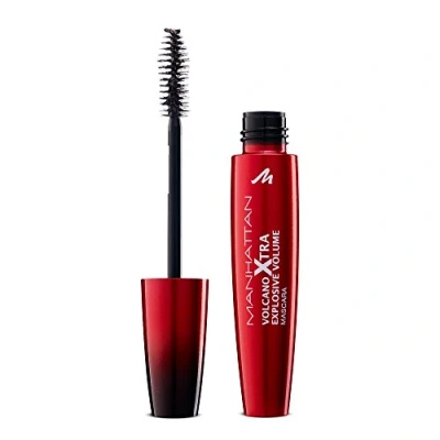 Abbildung von Manhattan Volcano Xtra Mascara, Wimperntusche für unschlagbares Volumen und maximale Farb Definition der Wimpern, Farbe Black 1010N (1 x 10ml)