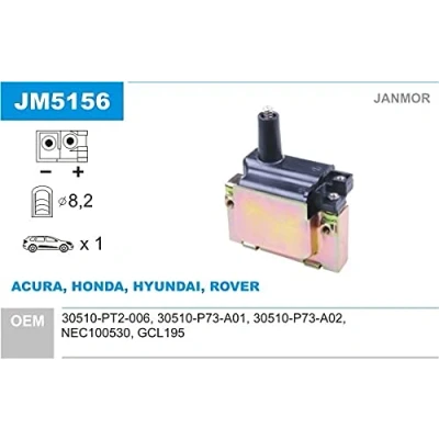 Abbildung von JANMOR JM5156 Zündspule HONDA: CIVIC 6 Hatchback, 5 Coupe, CRX 3