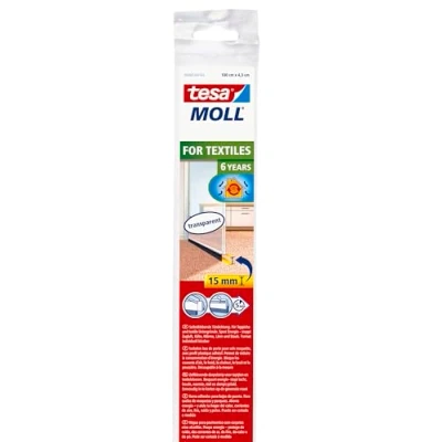 Abbildung von 5 x Tesa Türdichtschiene für Textilböden 1mx43mm transparent