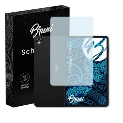 Abbildung von Bruni Schutzfolie kompatibel mit Doogee T40 Pro Folie, glasklare Displayschutzfolie (2X)