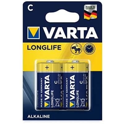 Abbildung von VARTA 10510214 Longlife Alkaline Batterie LR14 / Baby mit 1,5 Volt, Kapazität 7800 mAh, 2 Stück
