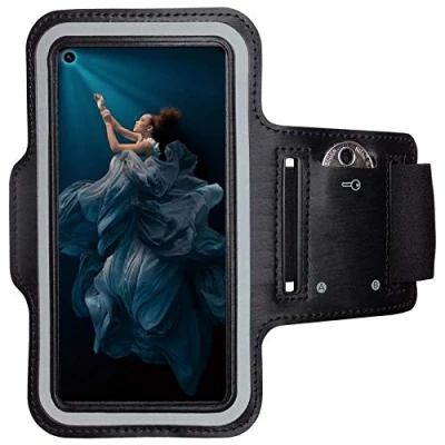 Abbildung von CoverKingz Sportarmband für Honor 20 Armtasche mit Schlüsselfach Sport Laufarmband Handy Armband Schwarz