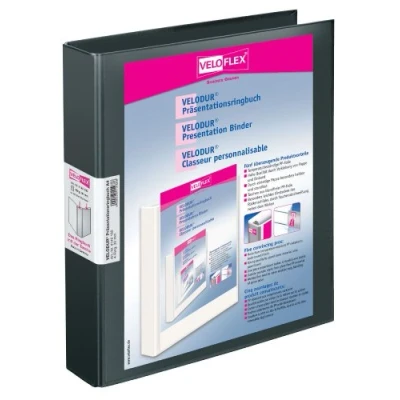 Abbildung von Veloflex Ringbuch Velodur A4 30mm 4 Ringe schwarz