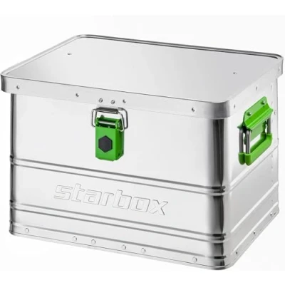 Abbildung von ALUTEC Aluminiumbox Starbox 30 (Inhalt l, Innenmaße (LxBxH) 430 x 335 270 mm, staub /spritzwassergeschützt, inkl. Fanbänder, Werkzeugbox, Aufbewahrungskiste, Gewicht 2,40 kg) 26030