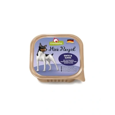 Abbildung von GranataPet Mini Royal Ente &amp; Gans, Nassfutter für Hunde, Hundefutter ohne Getreide Zuckerzusatz, Alleinfuttermittel ausgewachsene 11 x 150 g