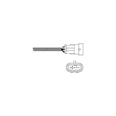 Abbildung von DELPHI ES10971 12B1 Lambdasonde Fingersonde, beheizt RENAULT: CLIO 2, Kangoo I, I Rapid