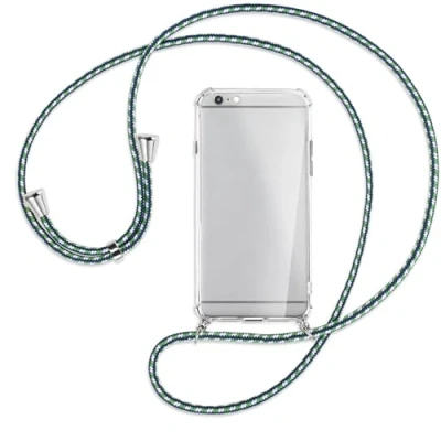 Abbildung von mtb more energy Handykette kompatibel mit Apple iPhone 6+, 6 Plus, 6S+, 6S Plus (5.5&#039;&#039;) Maritim Smartphone Hülle zum Umhängen Anti Shock Full TPU Case