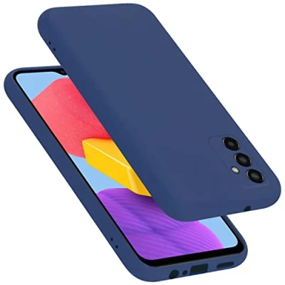 Abbildung von Cadorabo Hülle kompatibel mit Samsung Galaxy M13 4G Silikon Handyhülle für Case aus flüssigem stoßfeste dünne TPU Schutzhülle Liquid BLAU