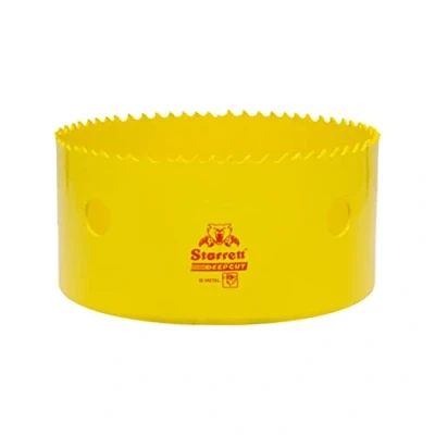 Abbildung von Starrett Tiefschnitt Lochsäge DCH0418 Hochleistungs Bimetall mit zusätzlichen Kobalt HSS Zähnen für Metalle, Holz, Gusseisen, Glasfaser Kunststoffe 105 mm
