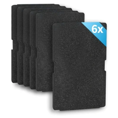 Abbildung von Set of 6 Trockner filter für Beko Grundig Blomberg ElektraBregenz 2964840100, Wärmepumpentrockner, Dryer Schaumstofffilter Schwammfilter Filtermatte 240 x 155 10mm
