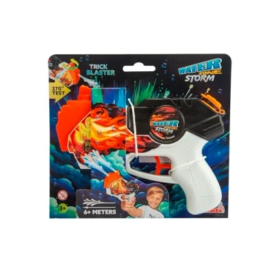 Abbildung von Waterzone Storm Trick Blaster, farbig Bedruckt, Abzugsmechanismus, 270 Grad schwenkbare Mündung, Doppelstrahl, Tankvolumen: 150ml, Reichweite: 6m, 20cm, ab 3 Jahren