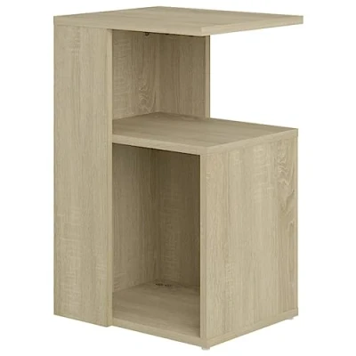 Abbildung von vidaXL Beistelltisch mit Stauraum Couchtisch Wohnzimmertisch Sofatisch Kaffeetisch Anstelltisch Tisch Wohnzimmer Sonoma Eiche 36x30x56cm Holzwerkstoff
