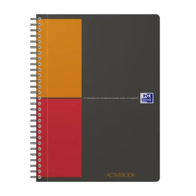Abbildung von Oxford Activebook Interantional B5, kariert, 160 Seiten, versetzbares Register, Dokumententasche