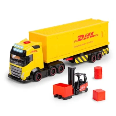 Abbildung von Dickie Toys Spielzeug Auto LKW Modell Volvo DHL Truck Fertigmodell