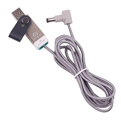 Abbildung von MyVolts Ripcord USB Ladekabel mit 6V DC Ausgangsstecker kompatibel Icom IC M23 Marine tranceiver