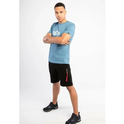 Abbildung von Alpha Industries Basic Tshirt print, Herren, Größe: Small, Blue