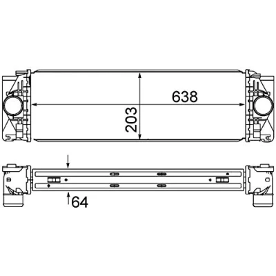 Abbildung von MAHLE ORIGINAL CI 369 000S Ladeluftkühler MERCEDES BENZ: Sprinter 3.5 T Bus, Kastenwagen, 3 Kastenwagen kfzteile, kfzteile24