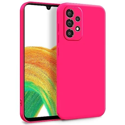 Abbildung von MyGadget Hülle für Samsung Galaxy A33 5G Zweilagige Handyhülle mit Kameraschutz Cover Innenfutter &amp; Silikon außen Pink