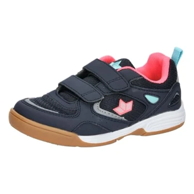 Abbildung von Lico Unisex Kinder Siro V Hallenturnschuhe, Marine Pink Türkis, 33 EU