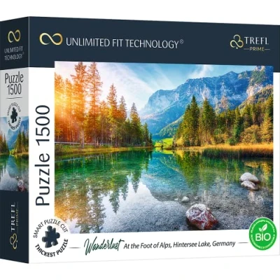 Abbildung von Trefl 26193 1500 Stück, Dickster Karton, Bio, Alpen, Bayern, Berge, für Erwachsene und Kinder ab 12 Jahren, UFT Puzzle Wanderlust: at The Foot of Alps, Hintersee Lake, Germany