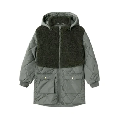 Abbildung von Name it Nkfmika LONG Wintermantel für Kinder, Größe: 116, Agave green