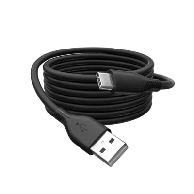 Abbildung von DIGITUS USB 2.0 Anschlusskabel 2m A zu Typ C High Speed 480 Mbit/s 60W Power Delivery flexibles Silikonkabel Schwarz für iPad, iPhone, Android Smartphones, Tablets, Laptops