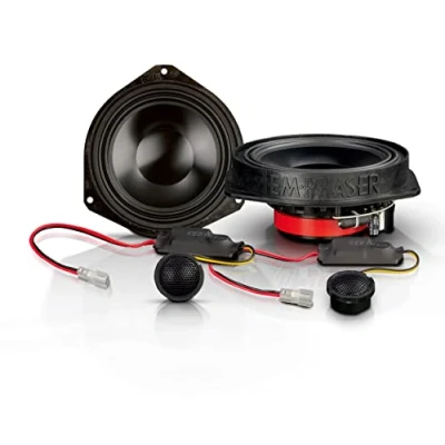 Abbildung von EMPHASER EM FTF2 Plug &amp; Play Lautsprecher Einbauset, kompatibel mit FIAT Ducato (auch Serie 8), Citroen Jumper, Peugeot Boxer, Komponenten System vordere Türen, 100 W, 4 Ohm