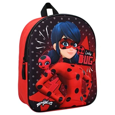 Abbildung von Vadobag Kinderrucksack 3D 9 Liter Miraculous Friends Around (1 tlg), Lady Bug Druck