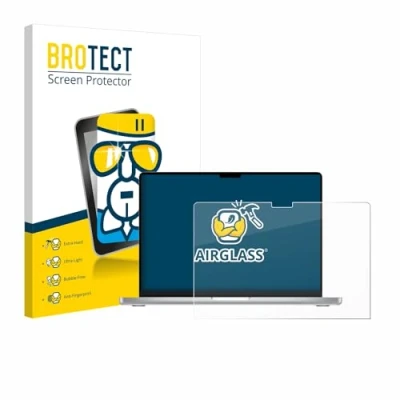 Abbildung von BROTECT Schutzglas für Apple MacBook Pro 14&quot; 2023 Schutzfolie Panzer Folie Glas [Extrem Kratzfest 9H, Anti Fingerprint, Ultra Transparent]