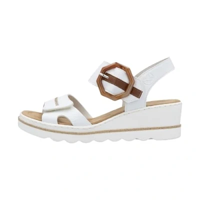 Abbildung von Rieker COMPENSÉE Plateausandalette, Damen, Größe: 39, Blanc Schuhe