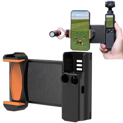 Abbildung von Buziba Handy Halterung für DJI Osmo Pocket 3, Erweiterungszubehör, Smartphone Handyhalterung mit Aufbewahrungstasche