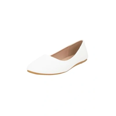 Abbildung von Elara Damen Ballerina Bequeme Slip Ons Flach Chunkyrayan Neu DY 10A White 38