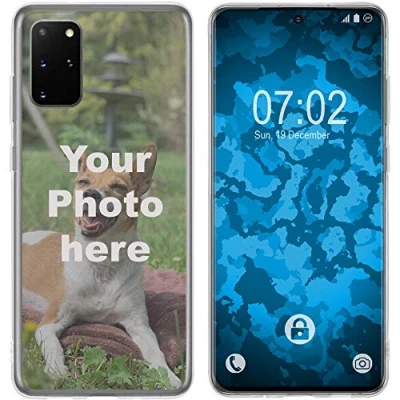Abbildung von PhoneNatic Case kompatibel mit Galaxy S20+ Personalisierte Handyhülle Clear zum selbst gestalten eigenem Foto