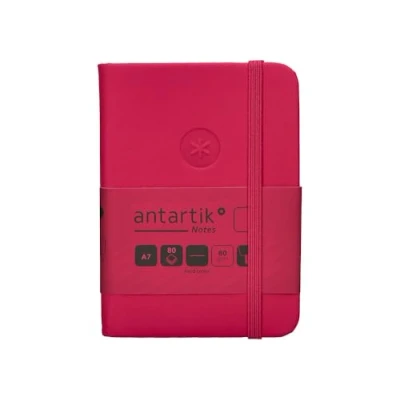 Abbildung von Antartik Notizbuch mit Gummiband, Notizen, fester Einband, A7, glatte Blätter, Bordeaux, 80 Blatt, g, FSC