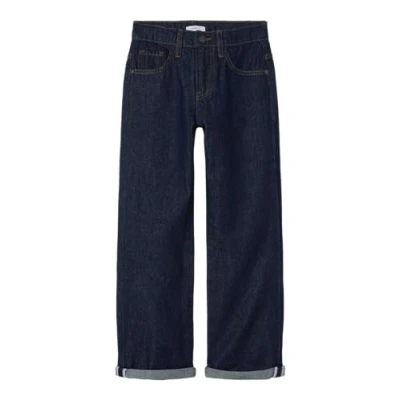Abbildung von Name it Straight FIT Jeans Leg für Kinder, Größe: 128, Dark blue denim