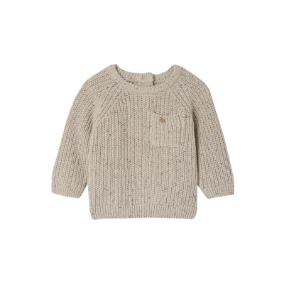 Abbildung von Vertbaudet Strickpullover für Kinder, Größe: 68, Beige meliert