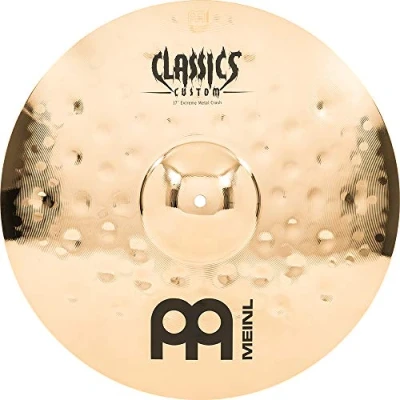 Abbildung von Meinl Cymbals Classics Custom Extreme Metal Crash — 17 Zoll (Video) Schlagzeug Becken (43,18cm) B12 Bronze, Brilliantes Finish (CC17EMC B)
