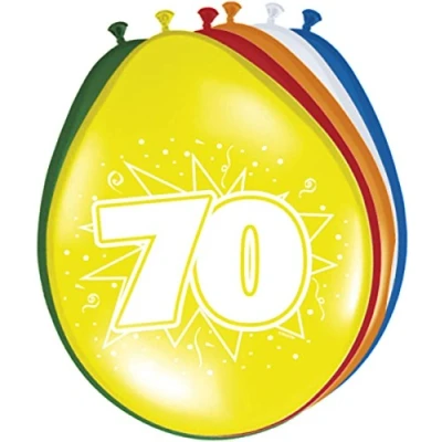 Abbildung von Ballons 70 Jahre 8 Stücke