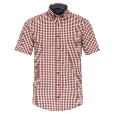 Abbildung von Casamoda Casual FIT Kurzarm Hemd, Herren, Größe: Medium, Orange