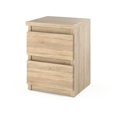 Abbildung von MRBLS Nachttisch Nachtschrank Nachtkommode Modern Möbel mit Schubladen Kommode Holz Schubladenschrank für Ihr Schlafzimmer (Sonoma) 30 x 40 cm (B/H/T)