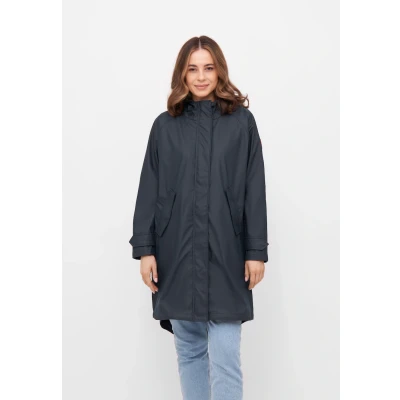 Abbildung von Derbe Traveby Friese Regenjacke / wasserabweisende Jacke, Damen, Größe: 34, Navy