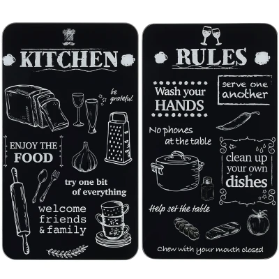 Abbildung von Maximex Herd Abdeckplatte &quot;Universal Modell KITCHEN RULES&quot;, (Set, 2 tlg.), für Induktions , Glaskeramik Elektro und Gasherde, höhenverstellbar