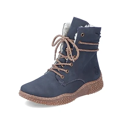 Abbildung von Rieker Snowboot/Winterstiefel, Damen, Größe: 38, Blau Schuhe