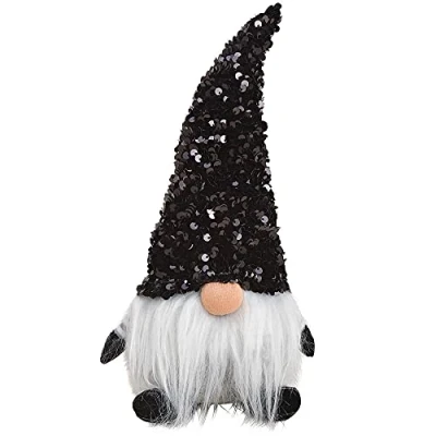 Abbildung von matches21 HOME &amp; HOBBY Dekofigur Wichtel Figur grau schwarz Textil 29 cm (1 St)