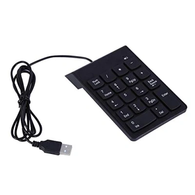Abbildung von Dpofirs USB Ziffernblock Tragbare Tastatur 18 Tasten für Laptop Desktop PC Pro Numeric Keypad
