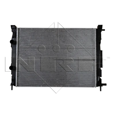 Abbildung von NRF 58329 Kühler, Motorkühlung Aluminium 590 455 26 mit Anbauteilen Kühlrippen gelötet RENAULT: SCENIC 2, GRAND MEGANE 2 Coupe Cabriolet
